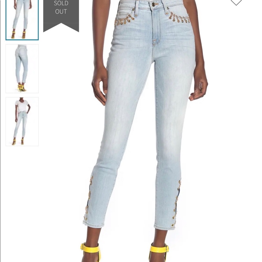 Good American Chain Lace-up Jeans